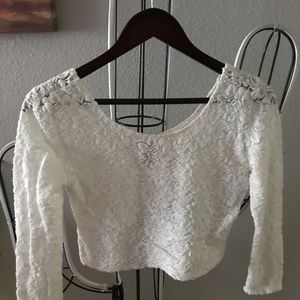 White Lace Crop Top